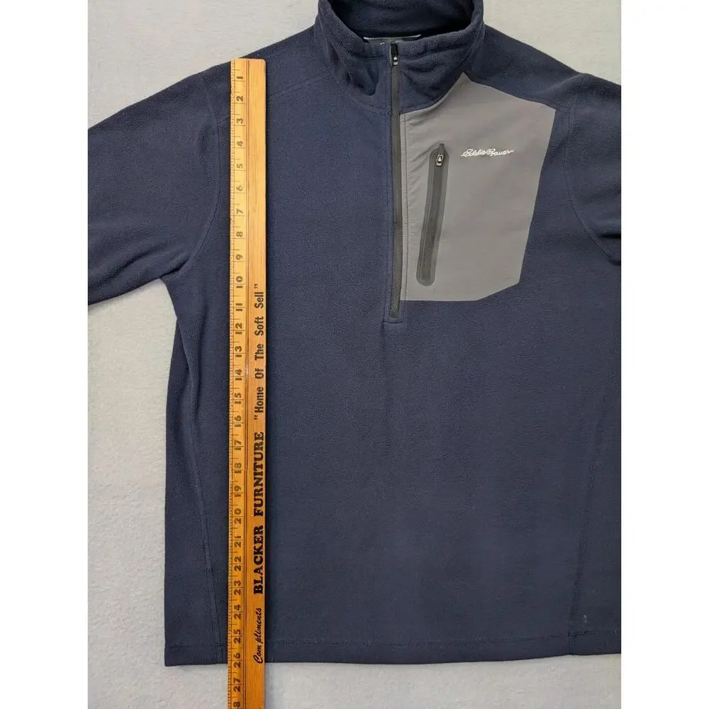 Eddie Bauer First Ascent 1/4 Zip Performance Fleece Mens M Blue Outdoor Gorpcore